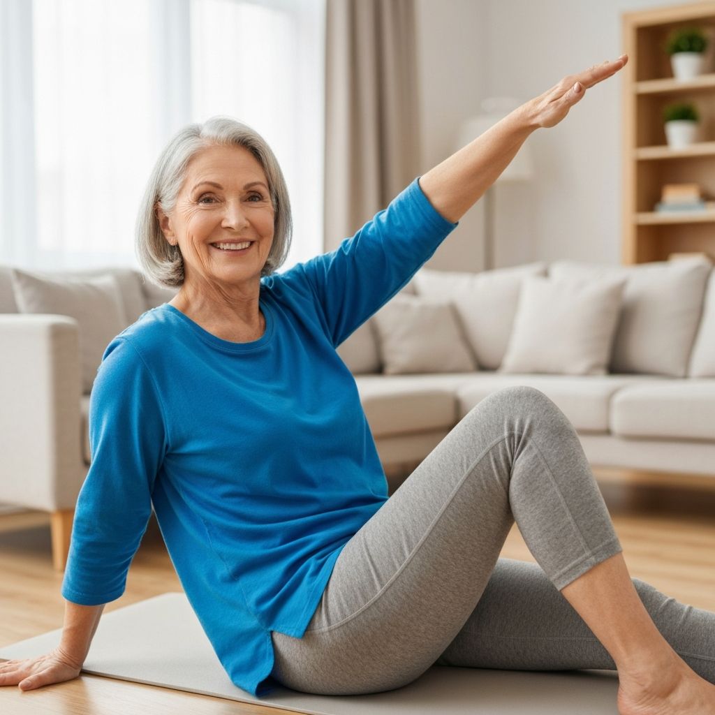 Senior adult learning about mobility concepts
